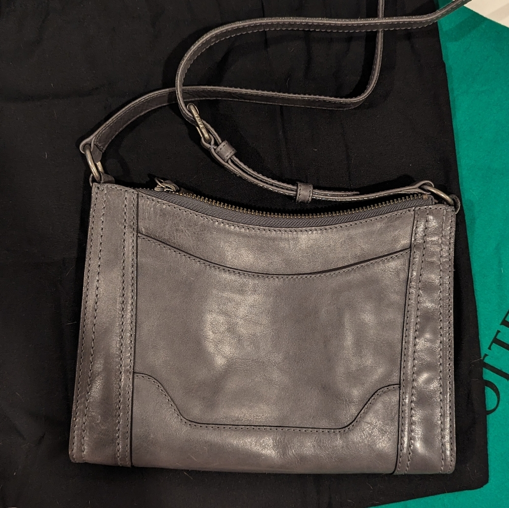 Frye Melissa Zip Crossbody Bag in Carbon